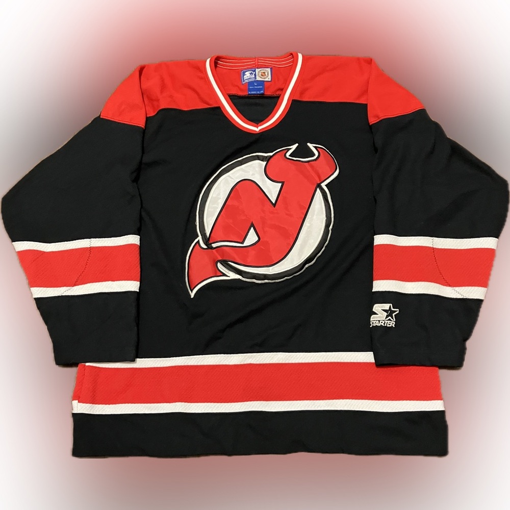 New Jersey Devils Fashion STARTER NHL Hockey Jersey Size L